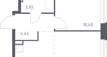 Студия, 34&nbsp;м²
