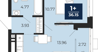 1-к. квартира, 33&nbsp;м²
