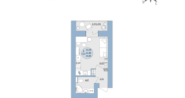 Студия, 24 м²