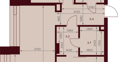 2-к. квартира, 64&nbsp;м²