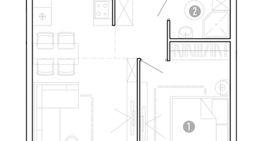 1-к. квартира, 43&nbsp;м²