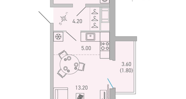 Студия, 29&nbsp;м²