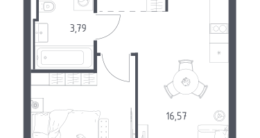 1-к. квартира, 32&nbsp;м²
