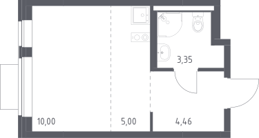 Студия, 22&nbsp;м²