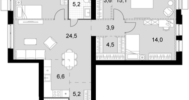 4-к. квартира, 98&nbsp;м²