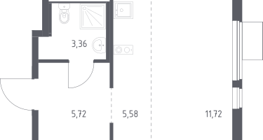 Студия, 26&nbsp;м²