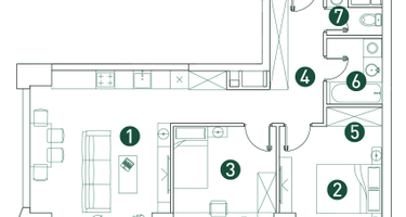3-к. квартира, 64&nbsp;м²