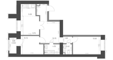 3-к. квартира, 65&nbsp;м²