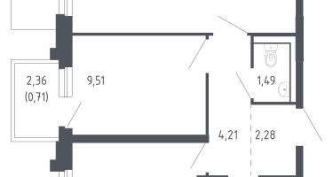 2-к. квартира, 47&nbsp;м²