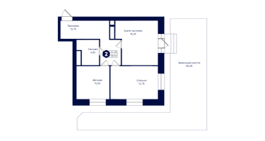 2-к. квартира, 58&nbsp;м²