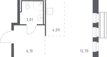 Студия, 25&nbsp;м²