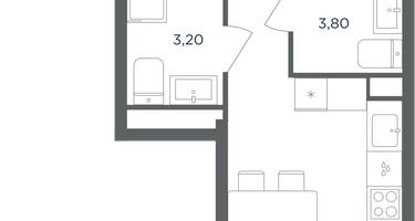 3-к. квартира, 57 м²