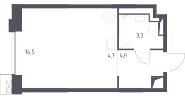Студия, 26&nbsp;м²