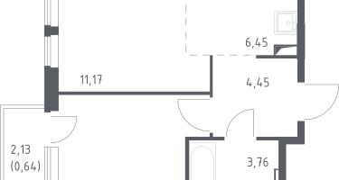 Студия, 37&nbsp;м²