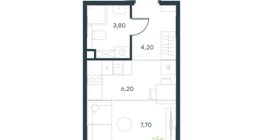 Студия, 21 м²