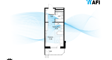 Студия, 38 м²