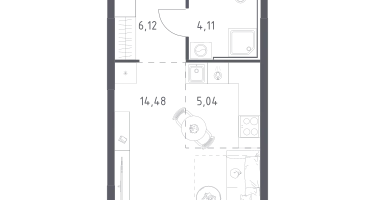 Студия, 30&nbsp;м²