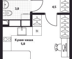 Студия, 28&nbsp;м²