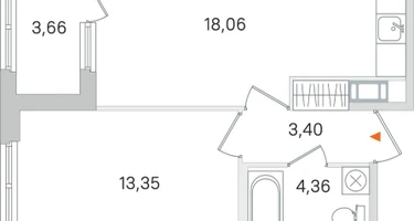 1-к. квартира, 41&nbsp;м²