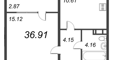 1-к. квартира, 39&nbsp;м²