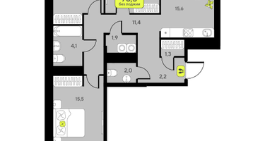 3-к. квартира, 78 м²