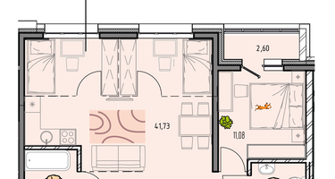 3-к. квартира, 63&nbsp;м²