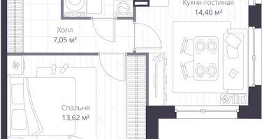 Студия, 39&nbsp;м²