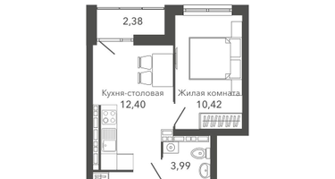 1-к. квартира, 33 м²