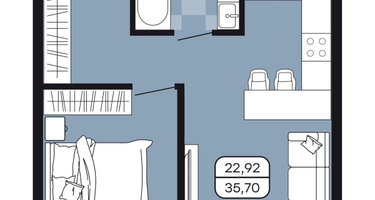 Студия, 35&nbsp;м²