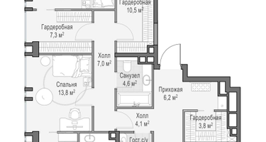 6-к. квартира, 167 м²