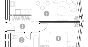 1-к. квартира, 45&nbsp;м²