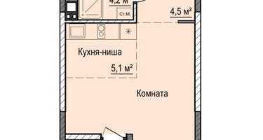 Студия, 31 м²
