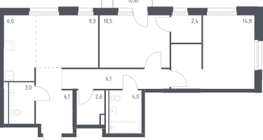 Студия, 65&nbsp;м²