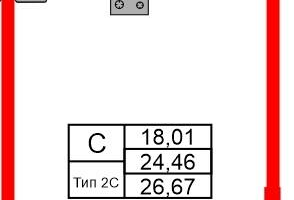 Студия, 24&nbsp;м²