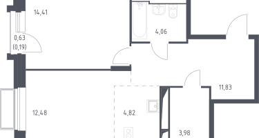 Студия, 51&nbsp;м²