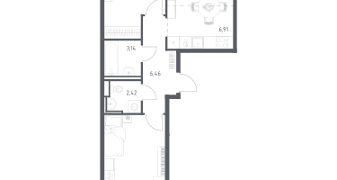 Студия, 60&nbsp;м²