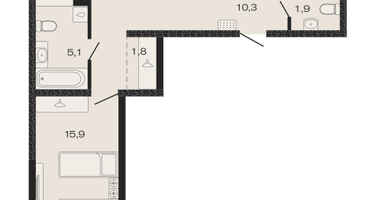 3-к. квартира, 74&nbsp;м²