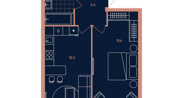 2-к. квартира, 49&nbsp;м²