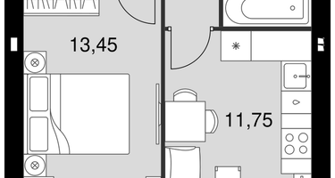 1-к. квартира, 35 м²