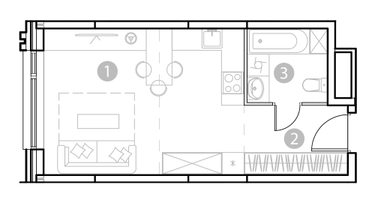 Студия, 31&nbsp;м²