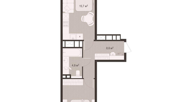 1-к. квартира, 48 м²