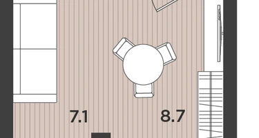 Студия, 27 м²