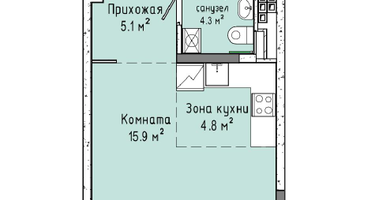 Студия, 30&nbsp;м²