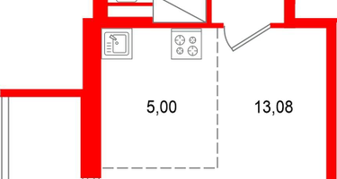 Студия, 24 м²