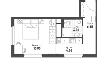 Студия, 28&nbsp;м²