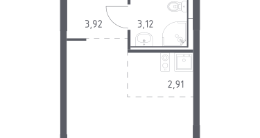 Студия, 22&nbsp;м²