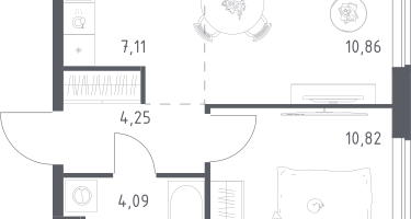 Студия, 37&nbsp;м²