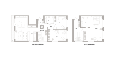 4-к. квартира, 127&nbsp;м²
