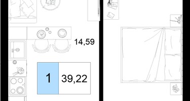 2-к. квартира, 39&nbsp;м²