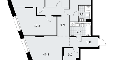 4-к. квартира, 136&nbsp;м²